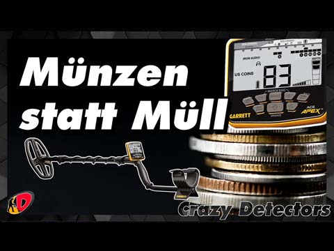 Kronkorken adé mit dem Garrett ACE Apex - Crazy Detectors