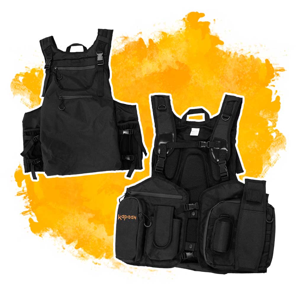 Kapaan Multifunktions-Metalldetektionsgeschirr zur Gewichtsverteilung in schwarz