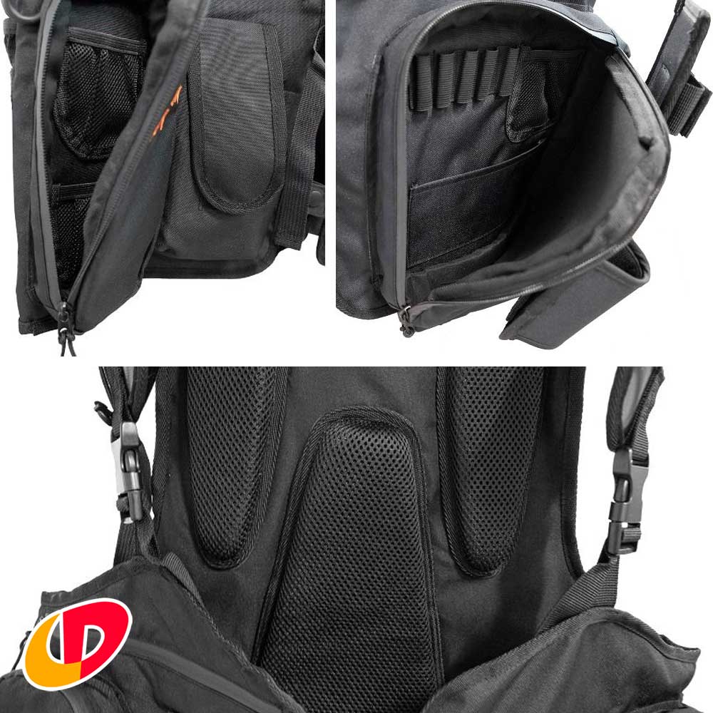 Kapaan Multifunktions-Metalldetektionsgeschirr zur Gewichtsverteilung in schwarz