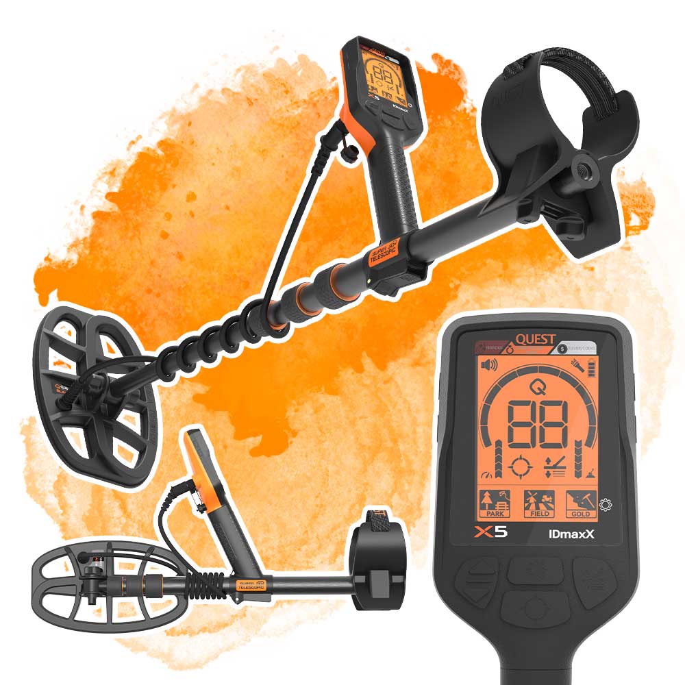 Quest X5 IDmaxX Metalldetektor für Einsteiger