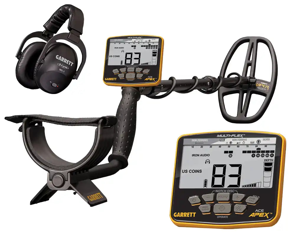 Garrett ACE Apex™ Metalldetektor mit Viper Spule und MS3 Kopfhörer