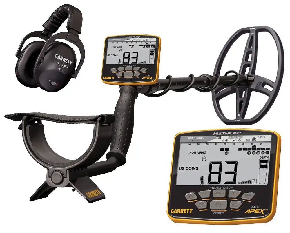 Garrett ACE Apex™ Metalldetektor mit Raider Spule und MS3 Kopfhörer