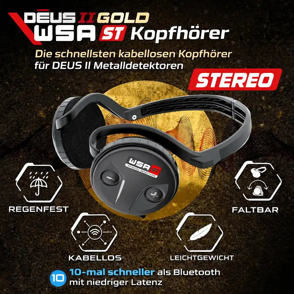 XP Deus 2 Gold HF2 RC WSA ST Metalldetektor mit gratis MI-6 Pinpointer