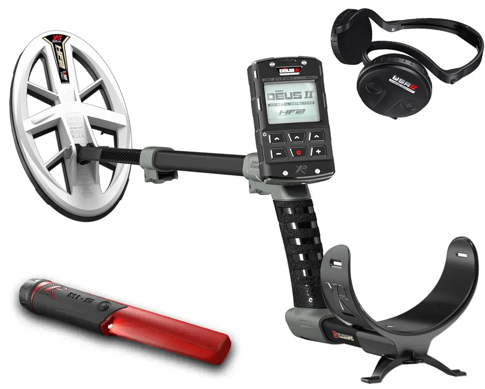 XP Deus 2 Gold HF2 RC WSA ST Metalldetektor mit gratis MI-6 Pinpointer