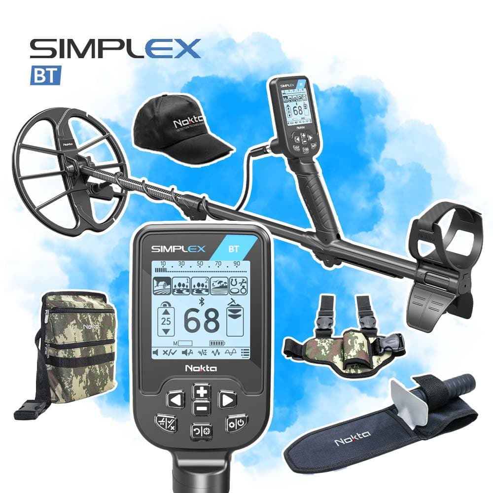 Metalldetektor Nokta Simplex BT Angebot mit GRATIS Nokta Starter Zubehör Pack