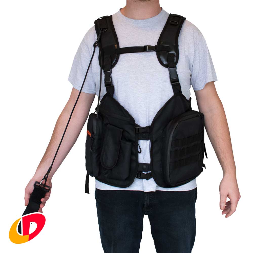 Kapaan Multifunktions-Metalldetektionsgeschirr zur Gewichtsverteilung in schwarz