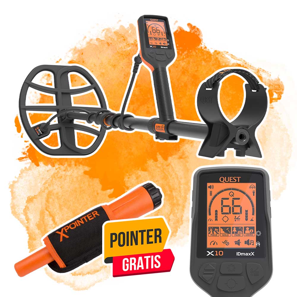 Quest X10 Metalldetektor im Angebot mit gratis XPointer