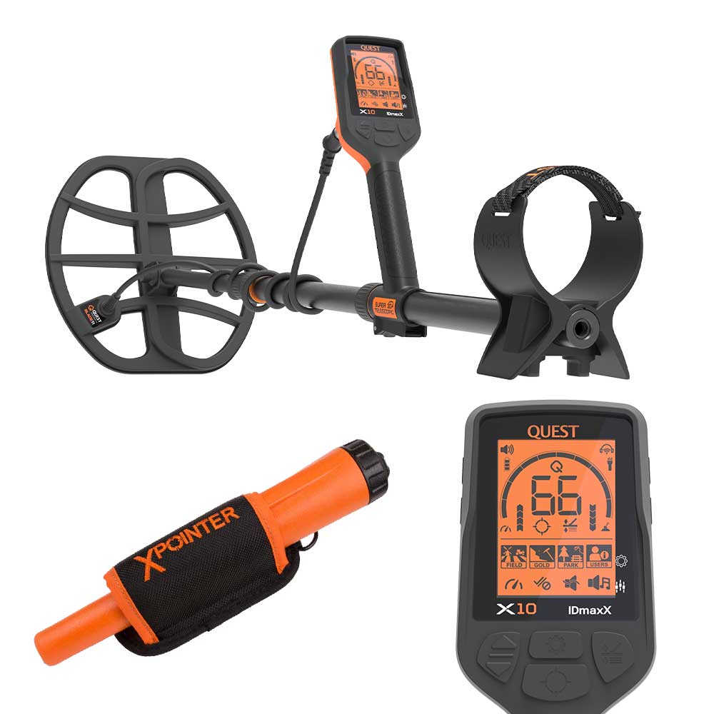 Quest X10 Metalldetektor im Angebot mit gratis XPointer