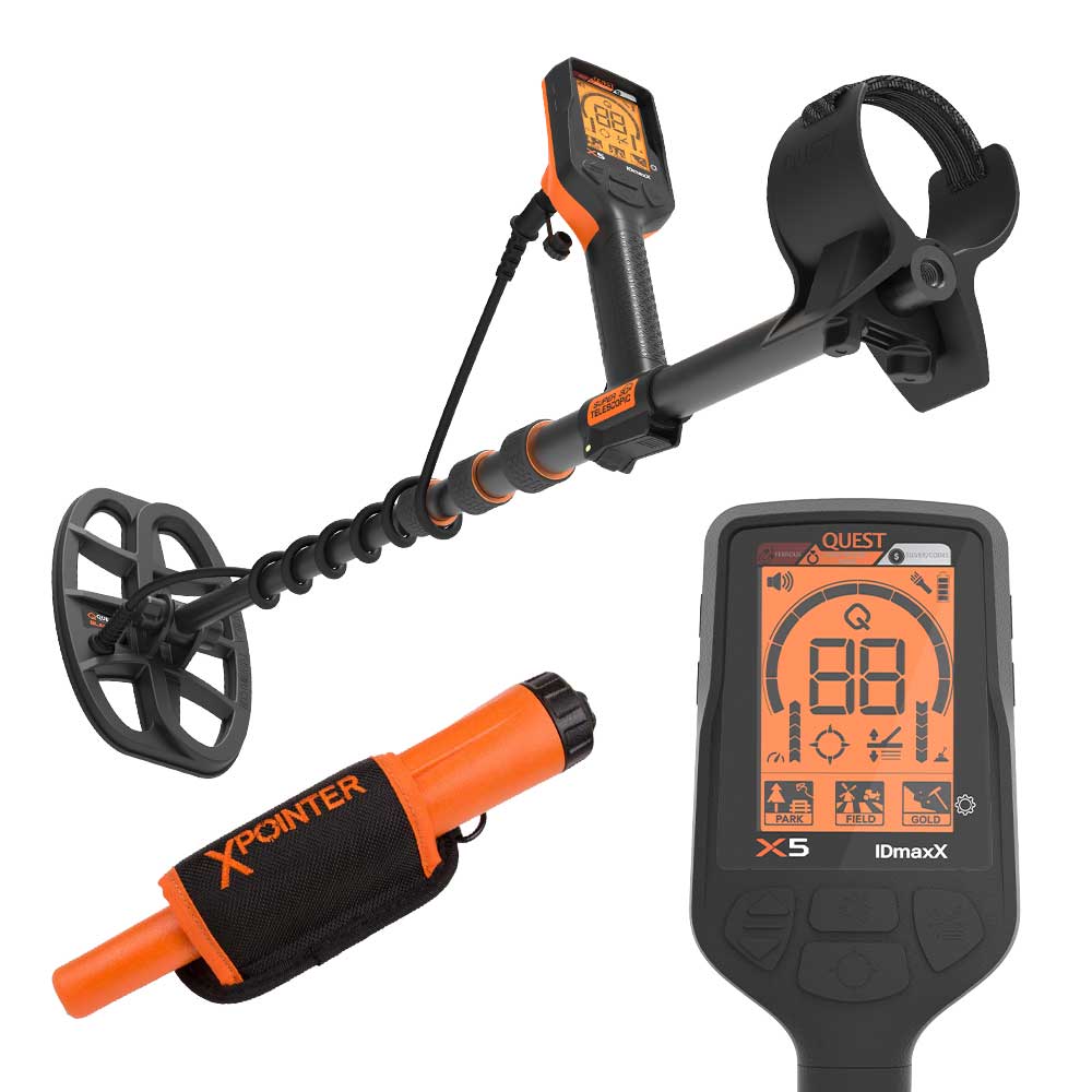 Quest X5 Metalldetektor im Angebot mit gratis XPointer
