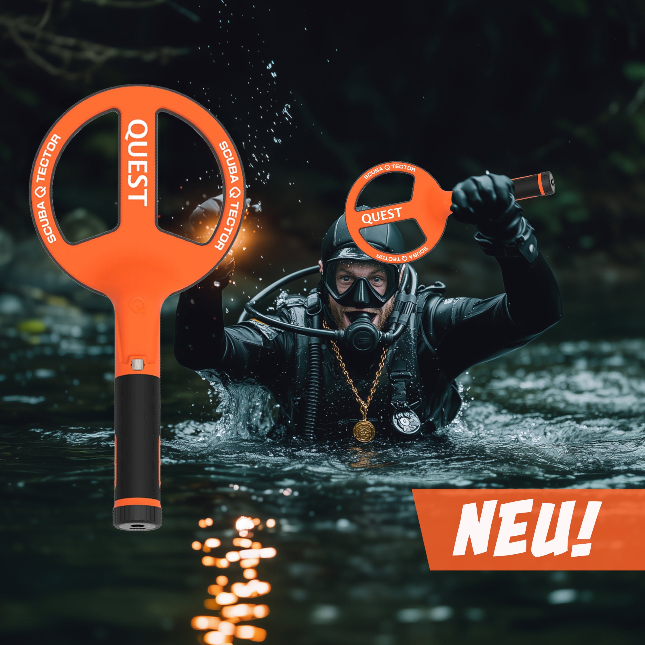 Quest Scuba Tector II Unterwasser-Metalldetektor