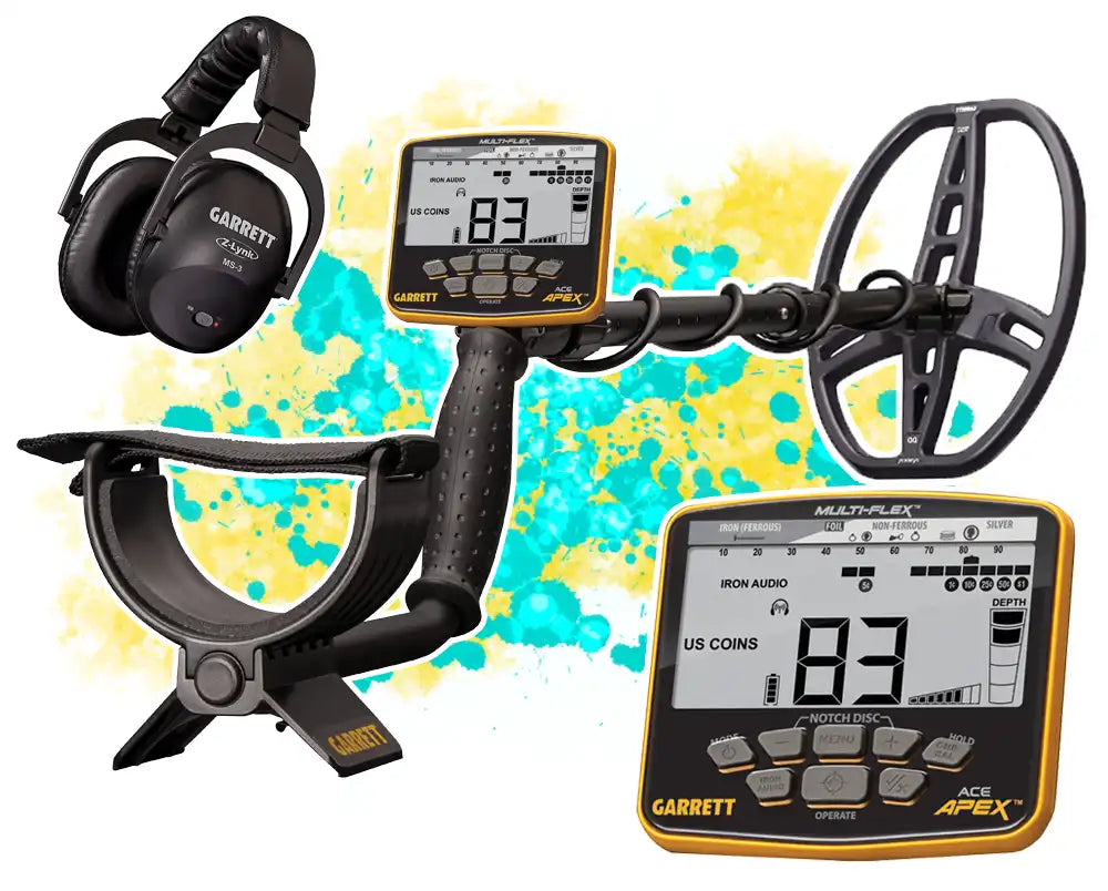 Garrett ACE Apex™ Metalldetektor mit Raider Spule und MS3 Kopfhörer
