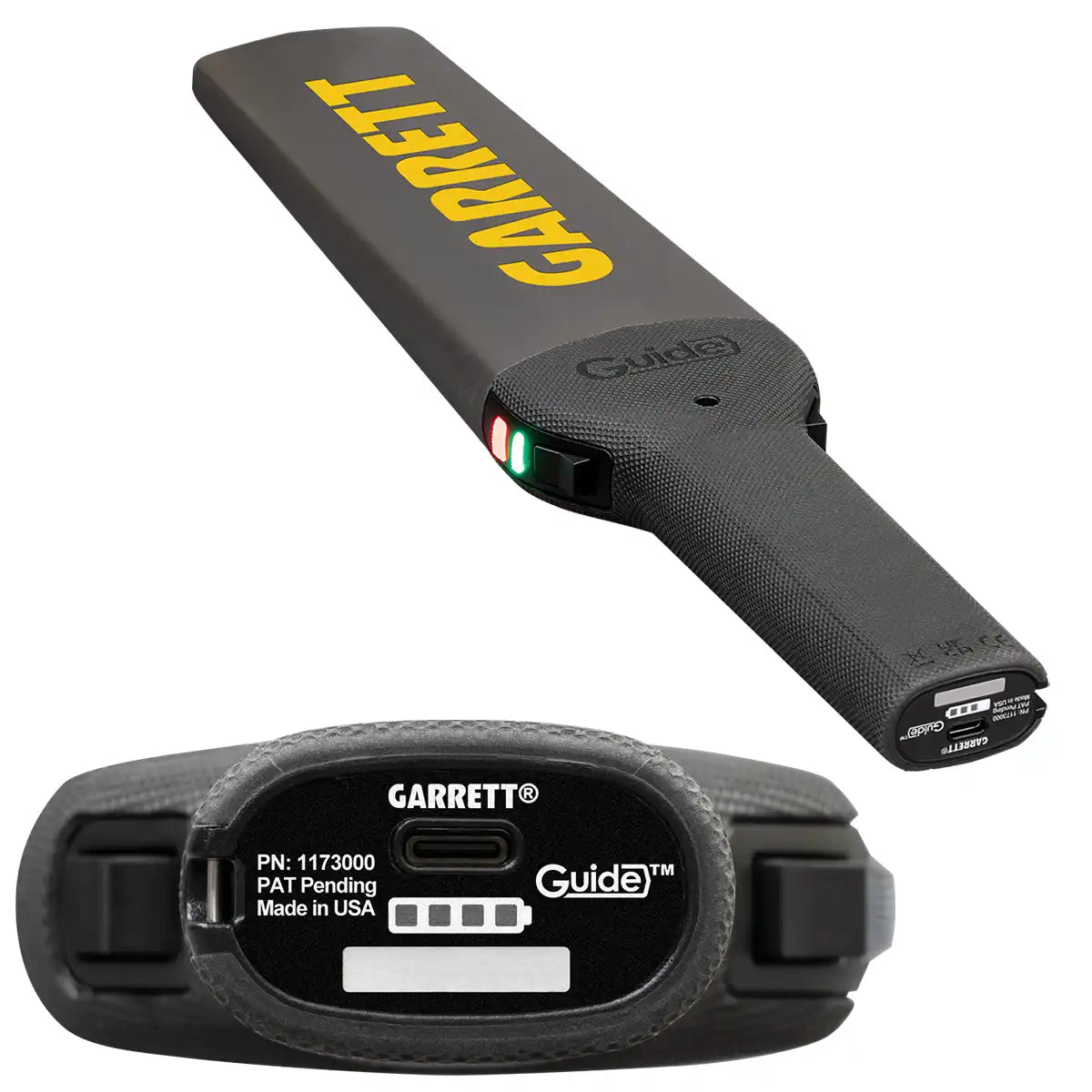 Garrett Guide Security Metalldetektor Handscanner mit Ladestation und Steckerset